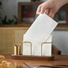 HeMu-Tooth Swab Tube Tissue Holder, Black Walnut, Minimalist Dining Table Tissue Storage Rack, Restaurant Coffee Shop Paper Box 4