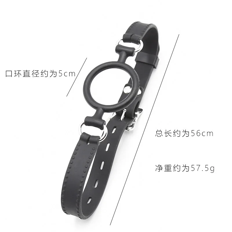 Sex bondage toys silicone open mouth oral gag o ring head harness for women gay