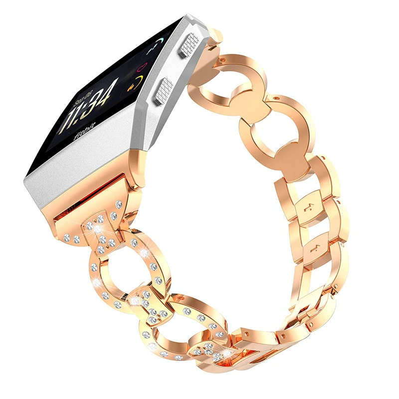 

Stainless Steel Diamond Strap For Fitbit ionic Smart Watch Band Fashion Ladies Women Bracelet For Fitbit ionic Accessories