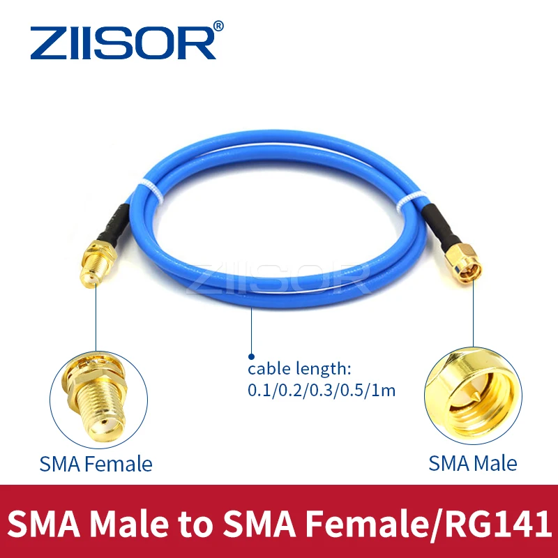

RG141 Semi Flexiable Coaxial Cable Heat Resistance Extended Cable with SMA Male to SMA Female Connector with Low Attenuation