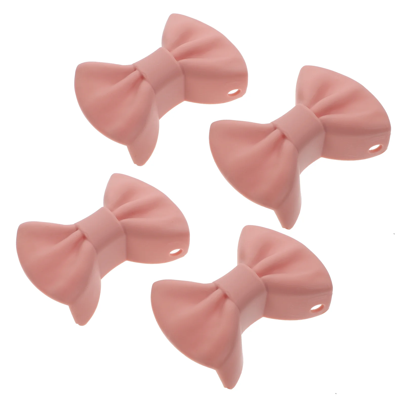 

2 Pairs Oven Mitts Insulation Clip Bowknot Clips Cooking Metal Pink