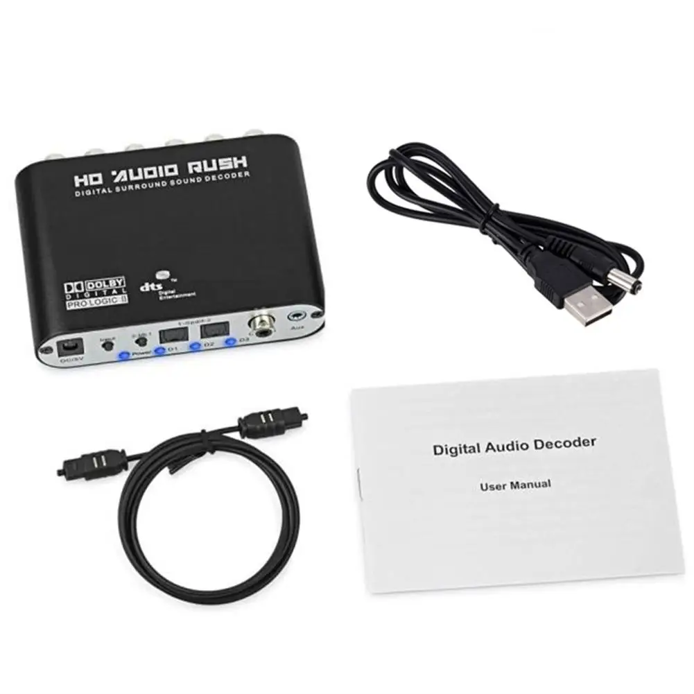 Compre Amplificador de Audio de 5.1 Canal Digital a Analógico SPDIF Coaxial  a RCA DTS AC3 Amplificador Digital Óptico Converter Analógico Para TV en  China