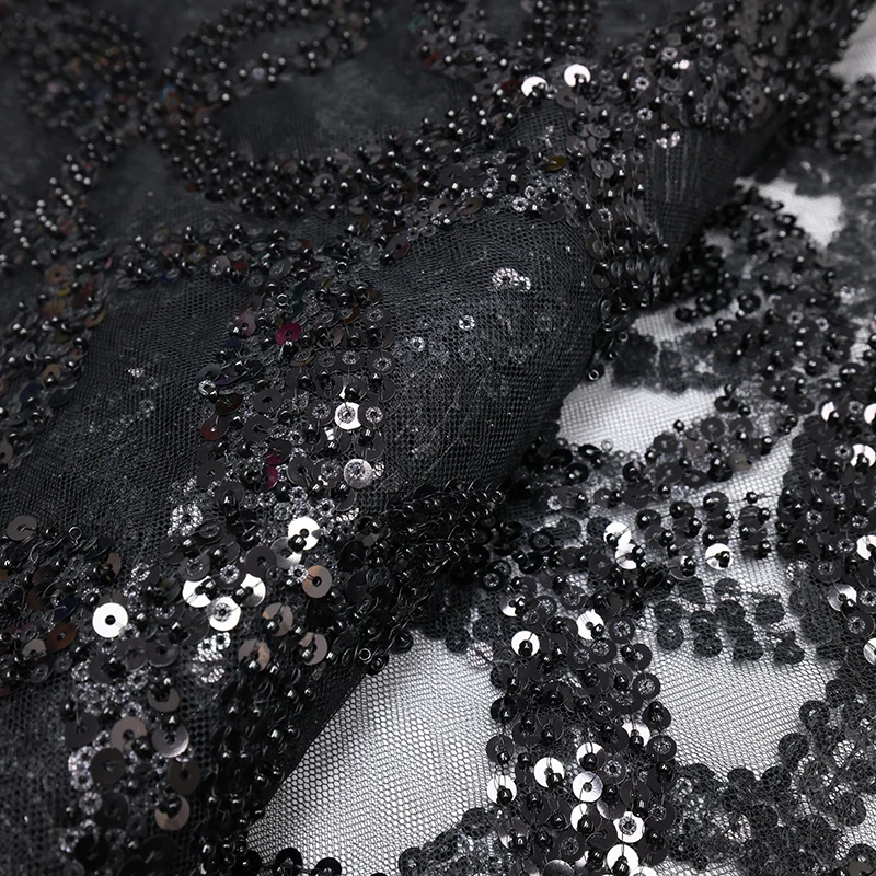 Black Sequin Lace