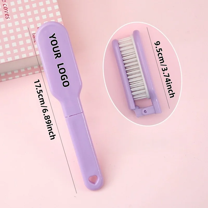 【로고 맞춤】50개 맞춤형 귀여운 미니 마카롱 휴대용 접이식 빗 미용 및 헤어드레싱 기업 선물 맞춤 제작