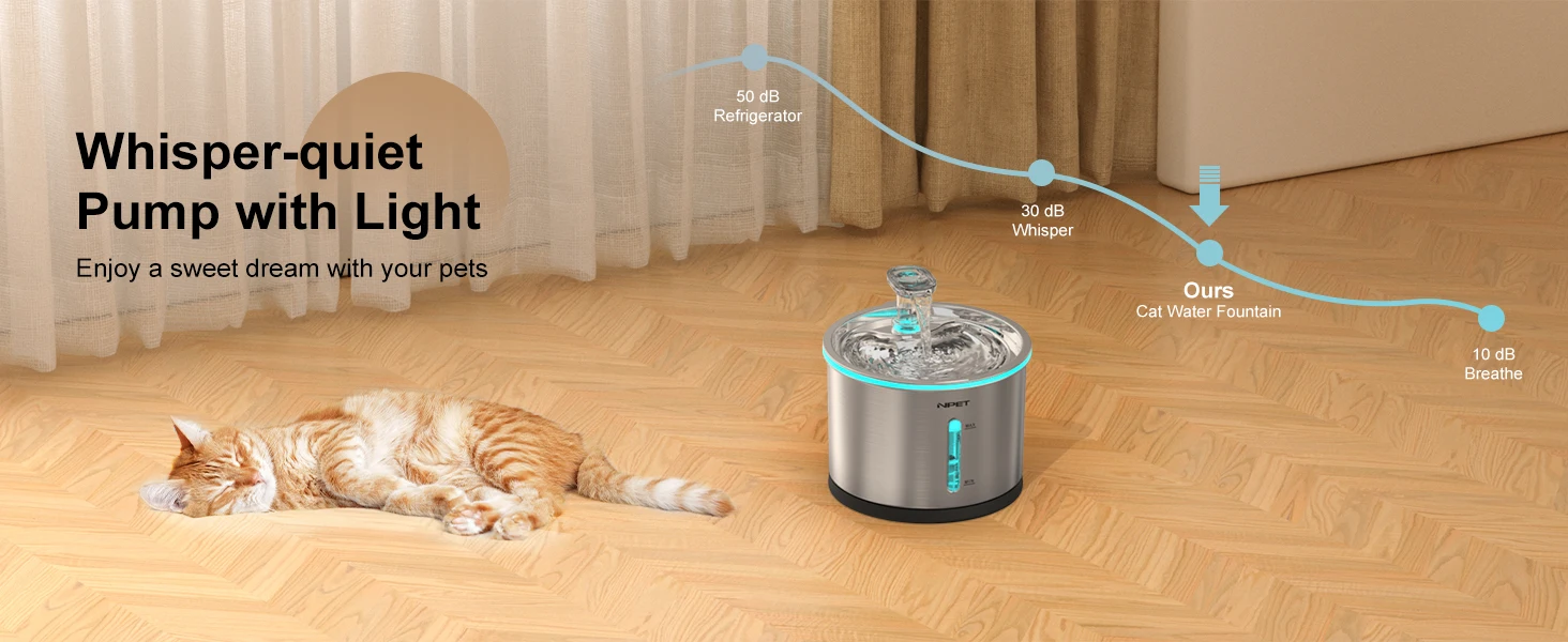 stainless steel cat water fountain