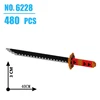 480Pcs Samurai Sword Building Blocks Ninja Blade Katana Japanese Anime Butterfly Nichirin Knife Bricks Toys For Children Adult 3