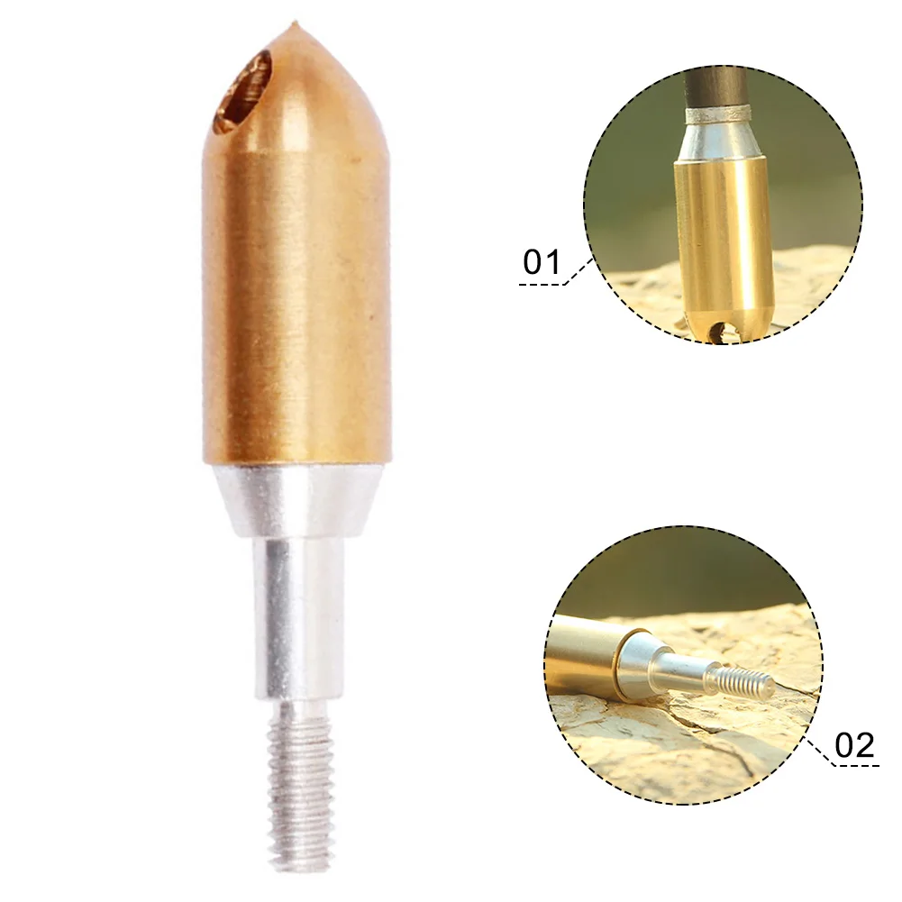 6/12PC Hunting Arrowheads Points Whistle Copper Broadhead Arrowhead Screw On Archery Arrow Tip Point Broadheads Archery Practice