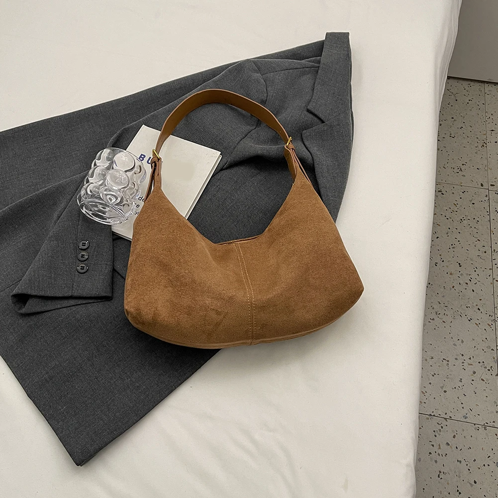Velvet Crossbody Bag for Women with Adjustable Strap and Inner Pocket