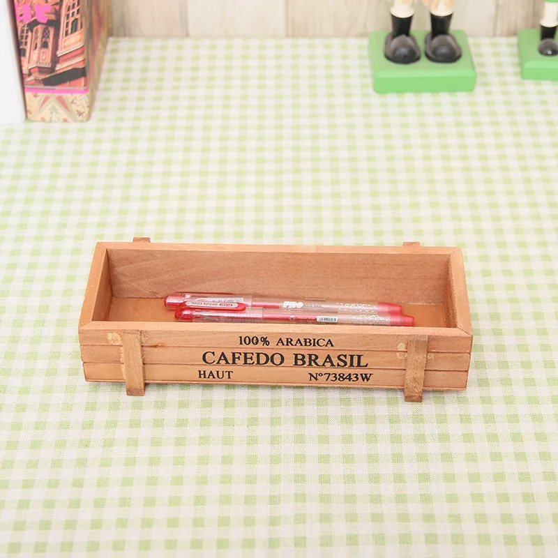 Natural Wooden Flowerpot Garden Decor Trough Decor Pots Succulent Boxes Rectangle Vase Vintage Crates Wood Flower Pot Home Tools