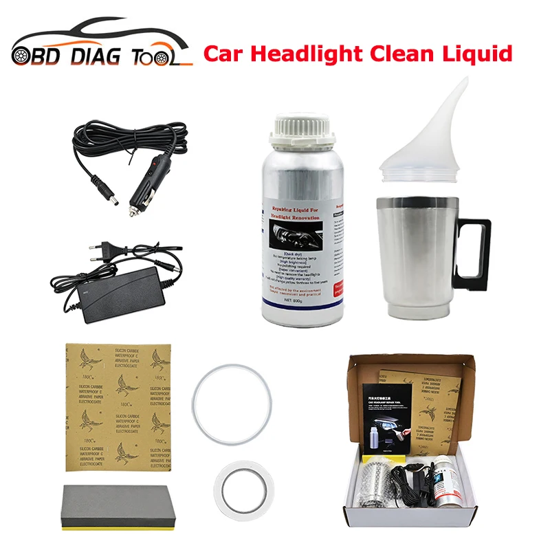 CarHeadlightChemicalPolishingKitRepairFluidLiquidPolymer