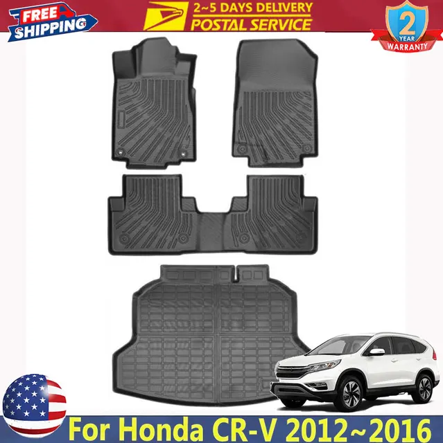 4PCS TPE All-Weather Floor Mats for CR-V 1