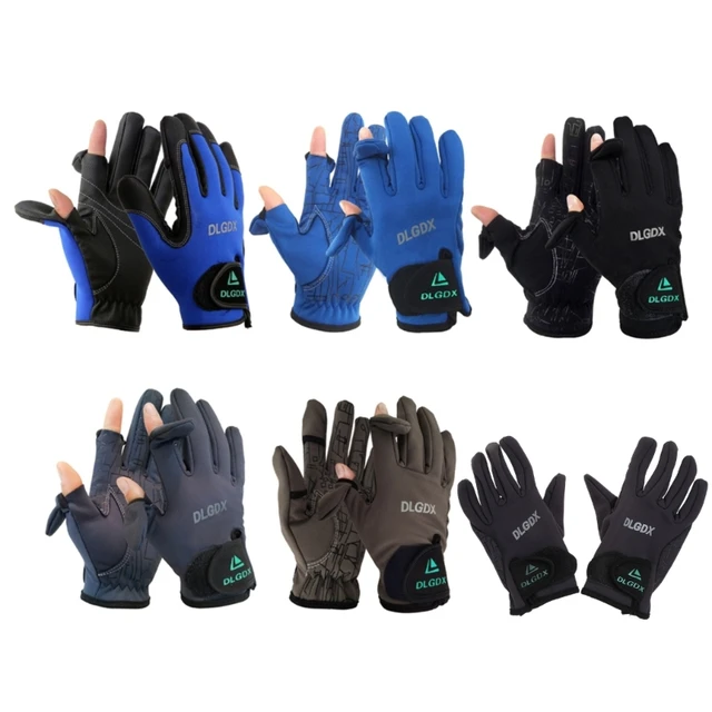 Winter Fingerless Fishing Gloves AntiSlip Warm Cold Weather Cycling Gloves  - AliExpress