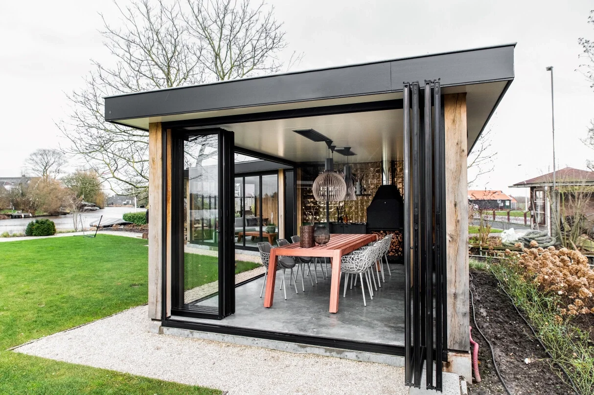 DN Latest Design Folding Door Waterproof Exterior Double Glazing Patio Accordion Door Aluminum Frame Tempered Glass Bifold Doors
