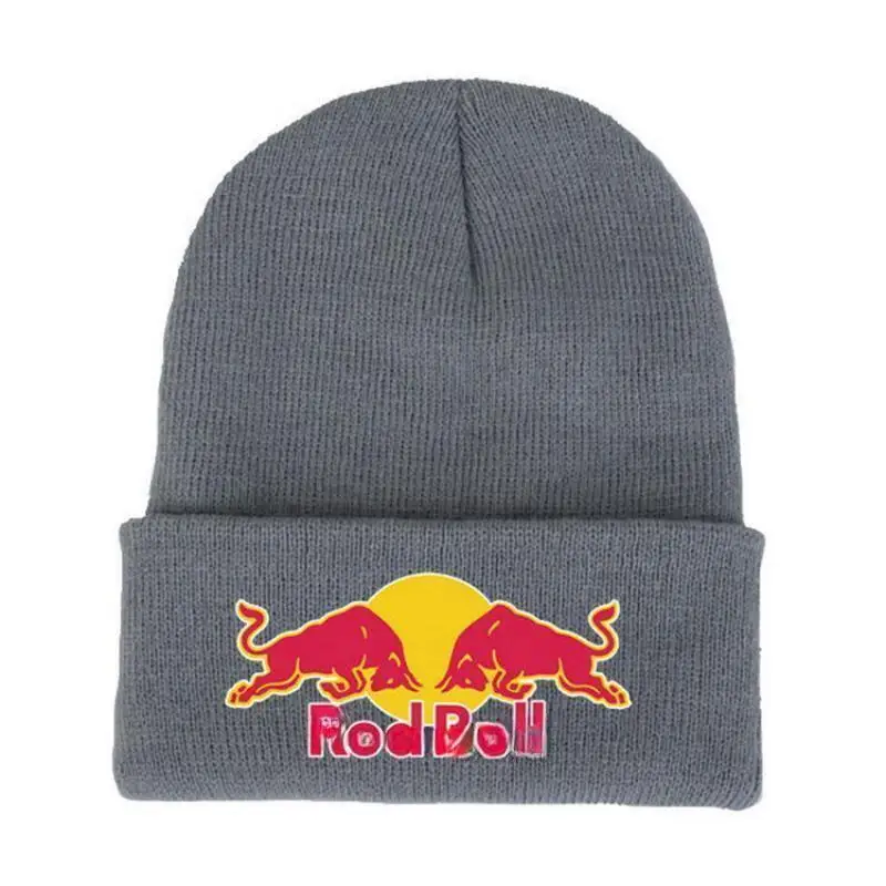 

New Red Cattle Men's and Women's Outdoor Fashion Warm Knitted Hat with Printed Pullover Ear Protection and Windproof Hat