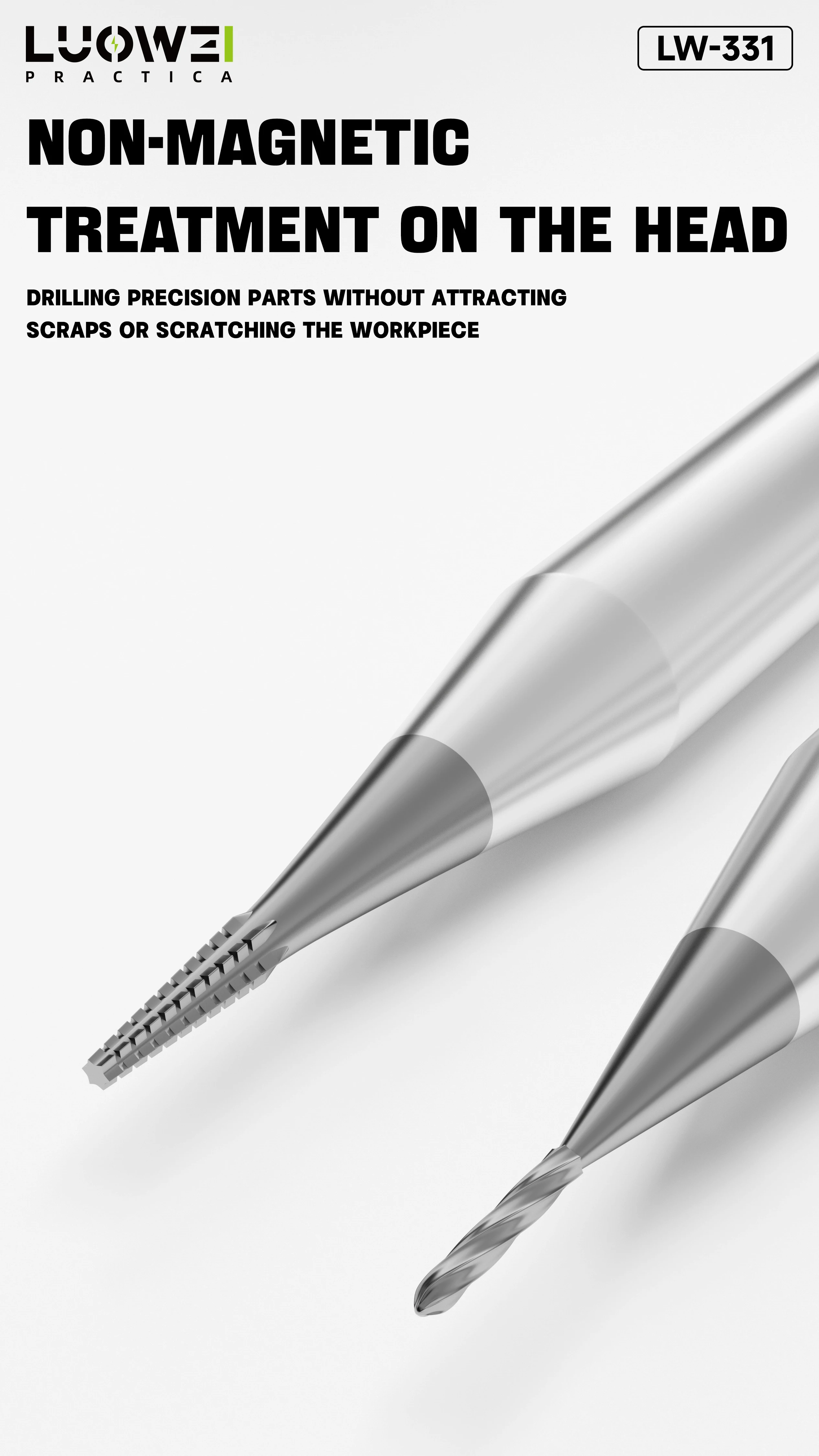 LUOWEI LW-331 Schraubenausdreher-Bohrer-Set 2-teilig Hochharte Legierung für Beschädigte Schrauben Entfernung Handy-Motherboard Reparaturwerkzeuge – Detail 4