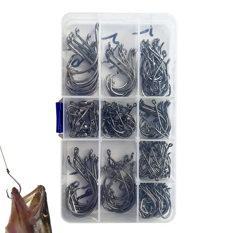 Fishing Hook Set Saltwater Circle Fishing Hooks 170Pcs Circle Hooks For