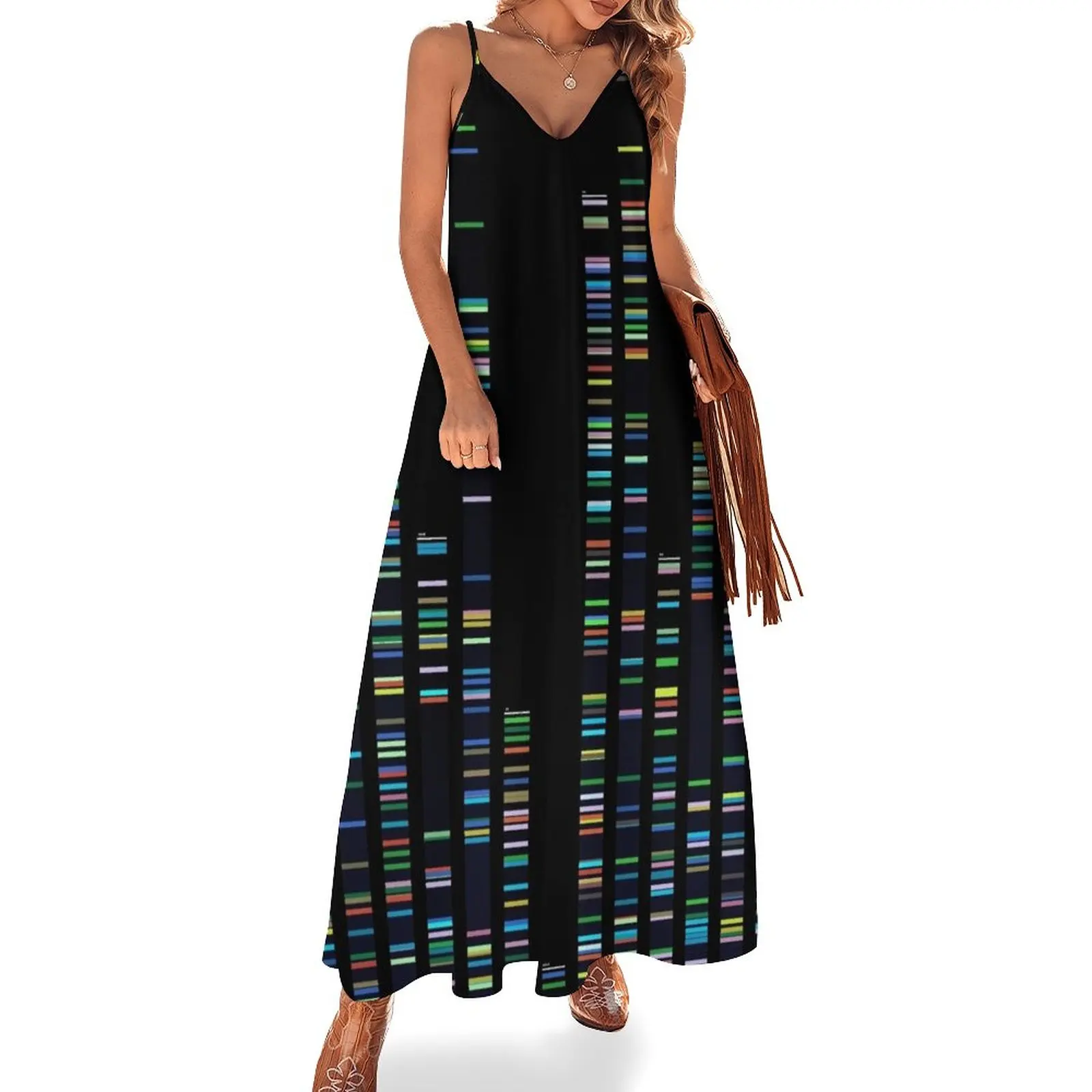 

DNA Genome Sequence Sleeveless Dress wedding guest dress 2024 summer dresses for women 2024