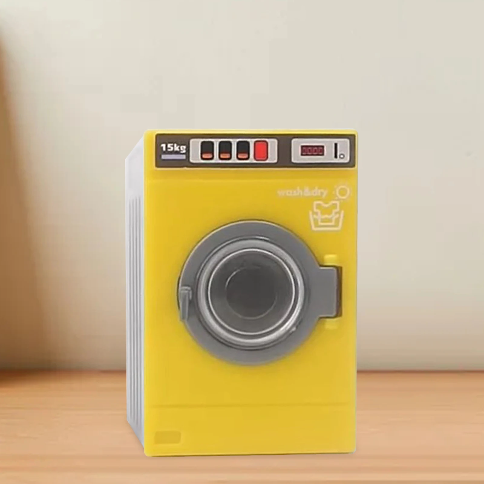 Dolls House Washing Machine 1/12 Play House Toy Small Washing Machine Toy Pretend Play Toy for Holiday Present Preschool Kids 5