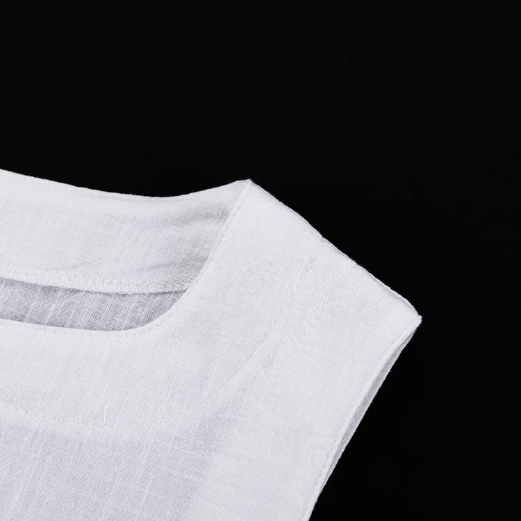 Conjunto de 2 piezas de falda larga blanca de cintura alta para mujer: top ajustado sin mangas y falda larga informal, conjuntos de patchwork para mujer