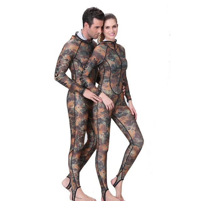 7 Mm Camouflage Fish Hunting Suit Split Diving Suit For Men And Women  Fishing And Hunting Semi-dry Wetsuit - Wetsuits - AliExpress