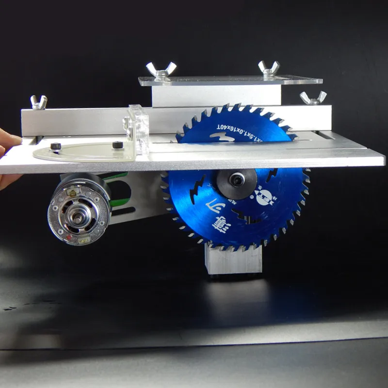 Woodworking Table Saw Workbench Table Saw Circular Saw Flip Cover Plate with Bearing Motor Lifting Spindle 24x20cm Min Table for 4 Inch Blade