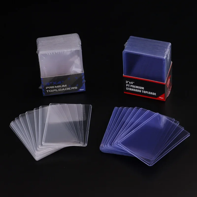 35PT Top Loader 3X4" Game Cards Sleeves Card Outer Protector for Gaming Trading Card Folder Sleeves Sports Cards Kids Toys Gift card protectors sleeves,game cards
