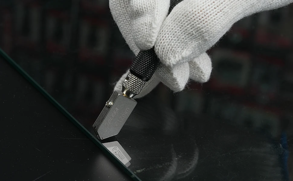 TOLESA Glasschneider, 2–20 mm Kits, Glasschneidewerkzeug mit automatischem Ölzufuhr und Box, Glasschneider für Spiegel, Fliesen, Mosaik – Detail 1