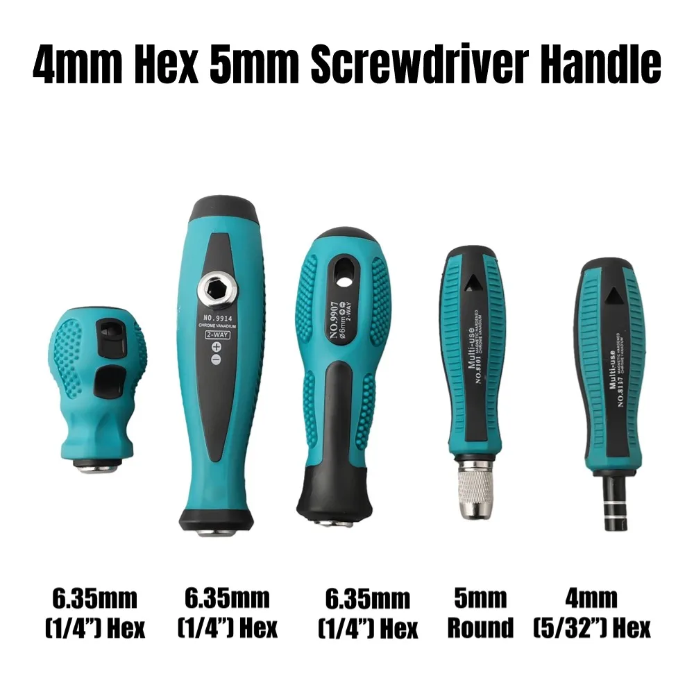 

1/4'' 4mm Hex 5mm Screwdriver Handle Screw Driver Bits Holder Self-Locking Adapter For Screwdriver Bits Socket Wrench Hand Tools