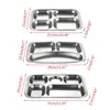 1pc Stainless Steel Divided Dinner Tray Lunch Container Food Plate for School Canteen 3/4/5/6 Section 6