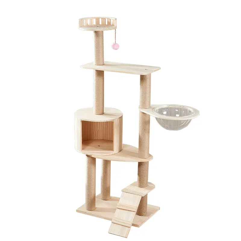 

Tower Condo Cat Play Furniture House Wooden Cat Tree Tree For Big Cats