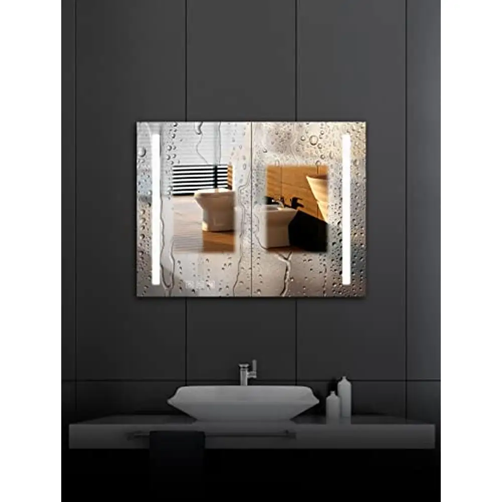 Aluminum Wall Mounted Bathroom Medicine Cabinet with LED Lights