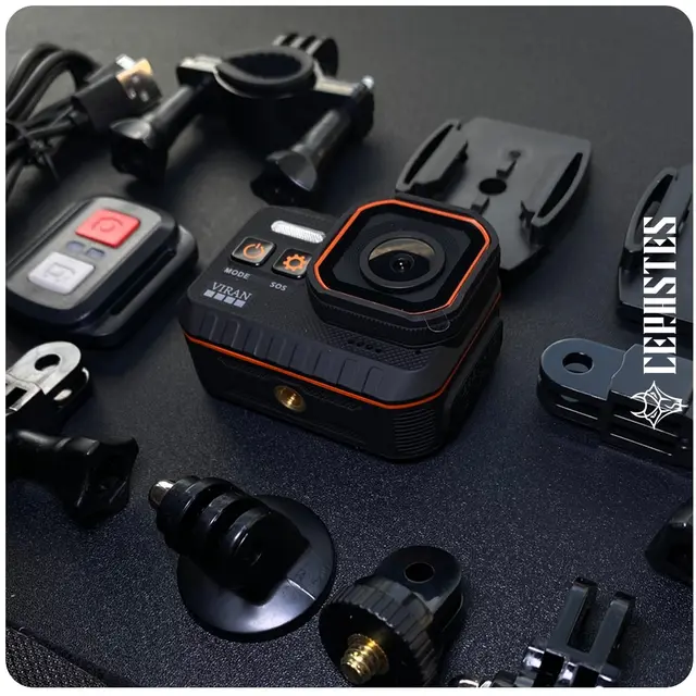 CERASTES Action Camera 4K60FPS With Remote Control Screen Waterproof Sport Camera Drive Recorder Sports Camera Helmet Action Cam 6