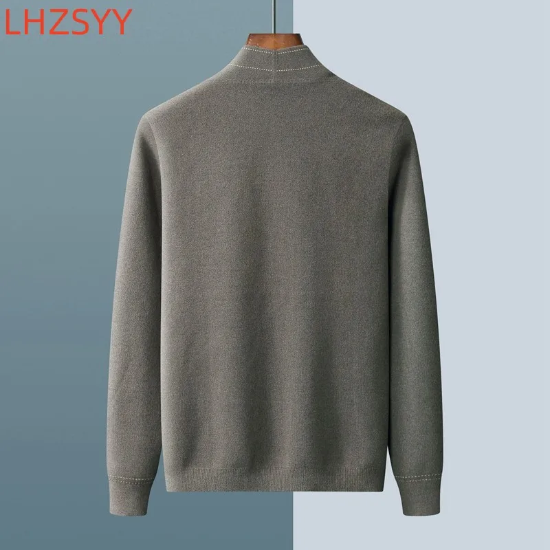 LHZSYY 남성용 100% 순수 울 캐시미어 가디건, 가을 겨울 따뜻한 스웨터, 청소년 루즈 니트 코트, 하이엔드 캐주얼 남성 재킷, 신제품