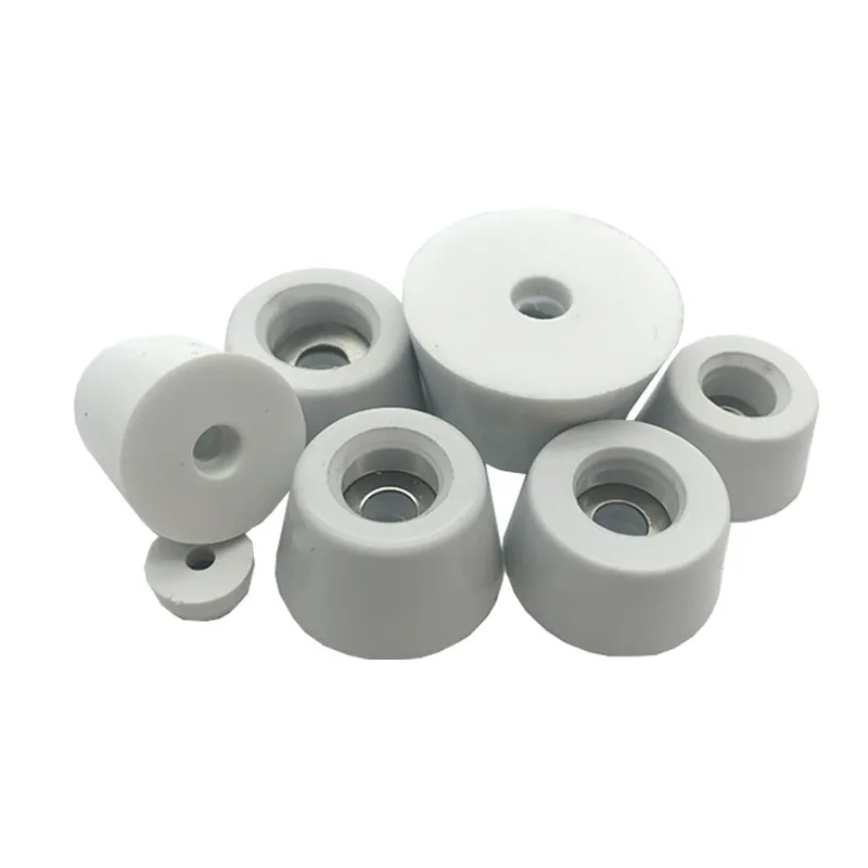 110pcs 가구 섀시 기기용 개스킷이 있는 흰색 고무 발 패드 기계 발 높이 조절 가능 미끄럼 방지 보호 패드