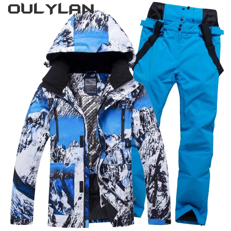 

NEW Ski Suit For Men Windproof Waterproof Warmth Ski Jacket Pants Snow Clothes Winter Skiing Snowboarding Women Ski Sets