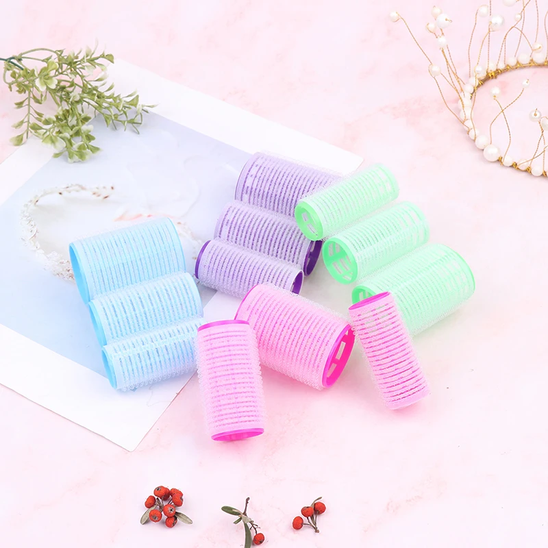 1pc Self-Adhesive Hair Rollers Hairdressing Home Use DIY Magic Styling Roller Roll Curler Hair Women Beauty Tools 3 Styles