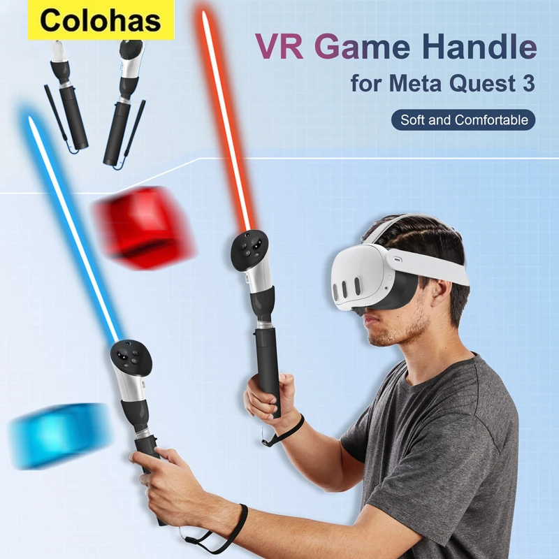 

VR Gorilla Tag Long Arms Grips for Meta Quest 3 Beat Saber Golf Club Baseball, Enhance VR Game Experience VR Glasses Accessories