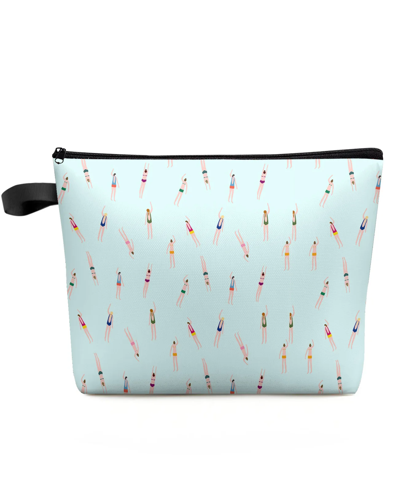 

Cartoon Swimming Blue Pool Cosmetic Bag Clutch Bridesmaid Outdoor Travel Beauty Makeup Bag Party Lipstick Bag
