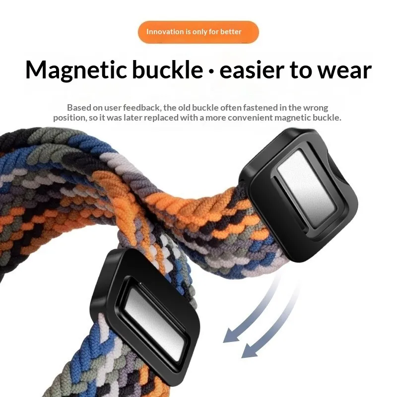 Magnetic Nylon Breathable Braided Sport Watchband Bracelet Accessories