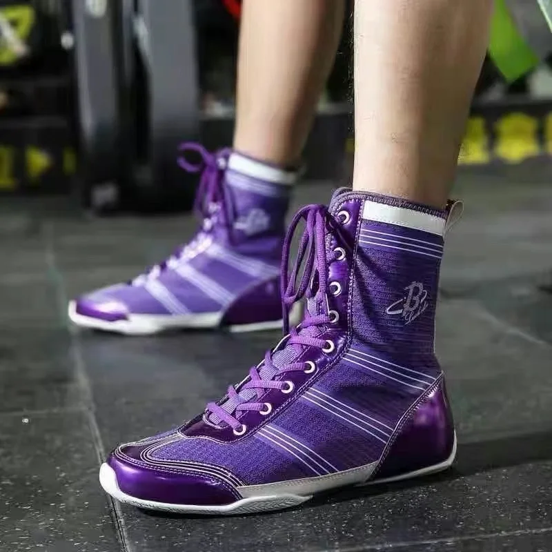 New Boxing Shoes Men Blue Red Fighting Shoes for Mens Mesh Breathable Wrestling Boots Man Designer Professional Sports Shoe