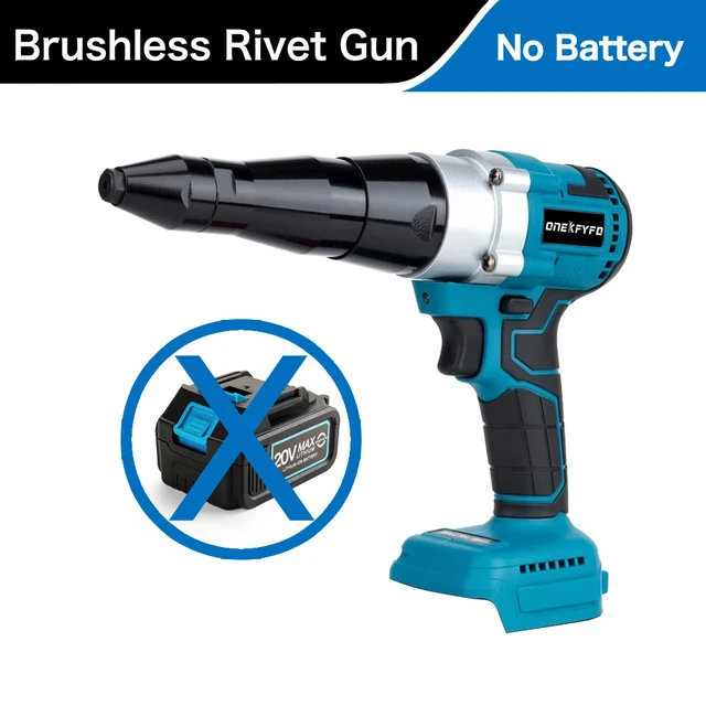 Pistola Per Rivetti Elettrica Senza Spazzole 18V – Per Rivetti Da 3,2 A 4,8 Mm – Compatibile Batterie BL1815 (batteria Non Inclusa)