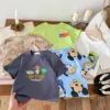 2024 New Summer Boys T-shirt Printed Cartoon Fashion Loose Short Sleeve Tops Children Clothes Baby Round Collar Tees 9m-6y 1