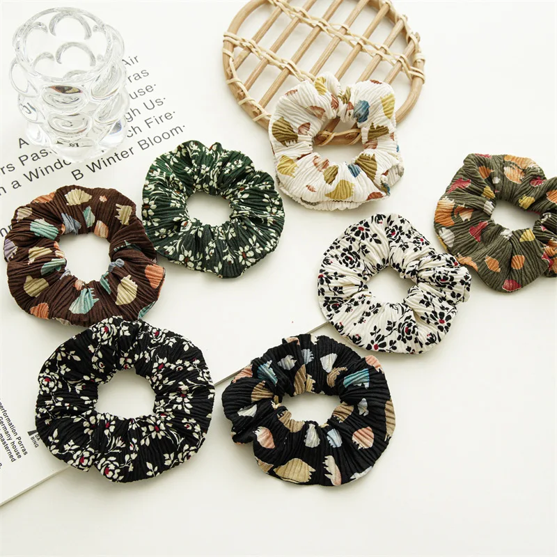 

2022 New Spring Dot Hair Scrunchies Women Rubber Band Women Hair Ties Rope Hair Accessories Elastic Hairband Hair Gum Ornaments