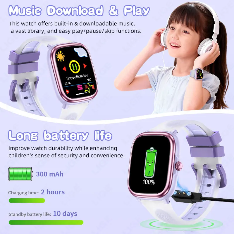 LIGE Children Girls Boys Present Smart Watch Ftiness Tracker Bluetooth Call SmartWatch Men Women Pedometer Waterproof Kids Watch