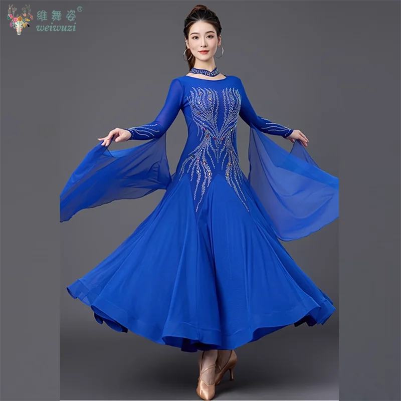 Female Standard Modern High-end Ballroom Big Swing Dresses Customize Waltz  Foxtrot Tango Competition Teenagers Dancing Clothing - AliExpress 200000532