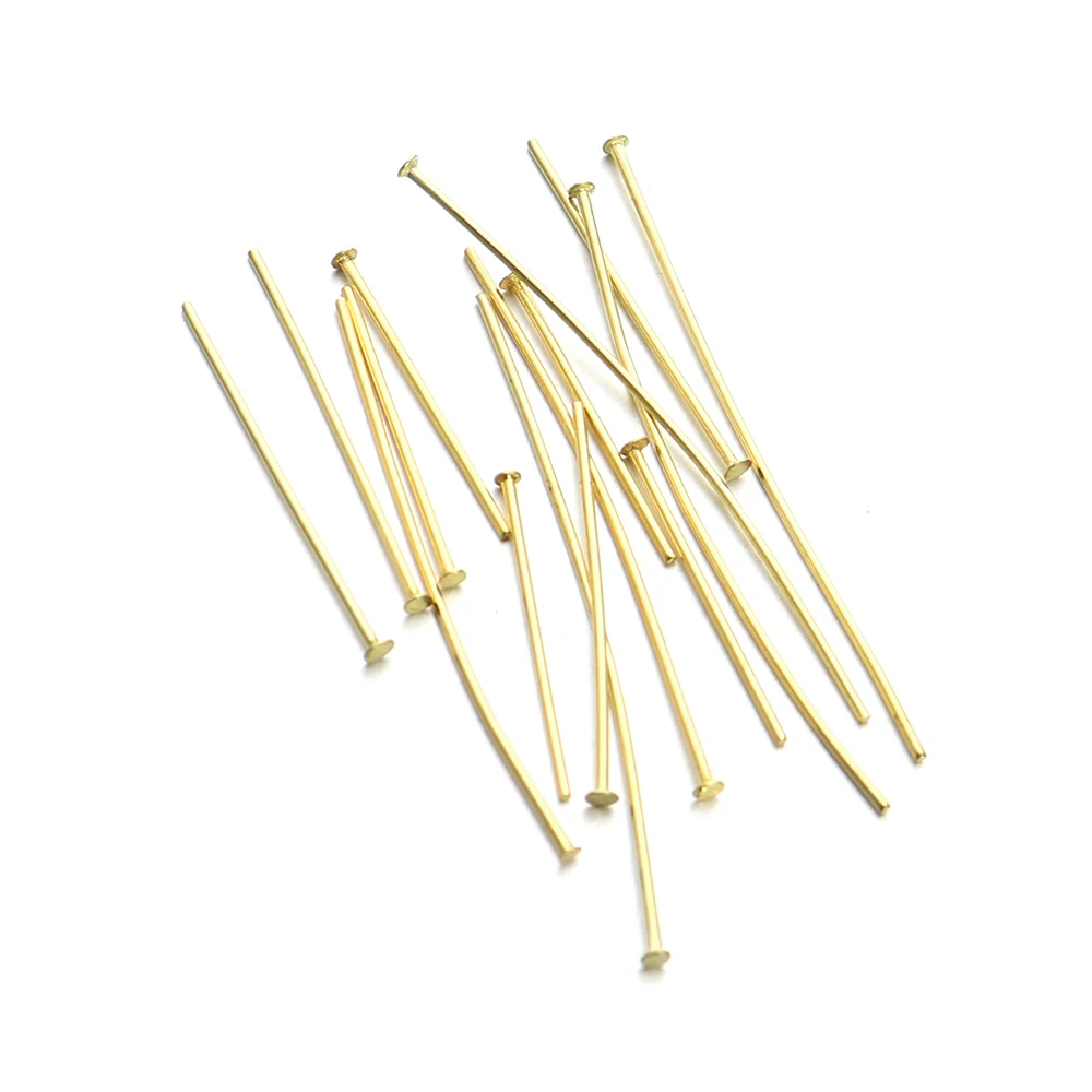 100Pcs 15/20/25/30mm 헤드 핀 스테인레스 스틸 워터 골드 도금 스트레이트 T 핀 DIY 쥬얼리 귀걸이 결과 용품 만들기