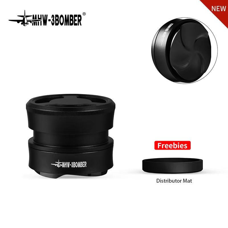 MHW-3BOMBER Coffee Distributor 51/53.35/58.5mm Espresso Distributor Gravity Adaptive Depth Coffee Leveler Barista Accessories
