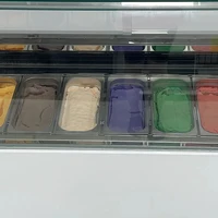Réfrigérateur Commercial blanc de qualité supérieure, commodité de Restaurant, 148l, vitrine d'exposition de crème glacée, congélateur 5