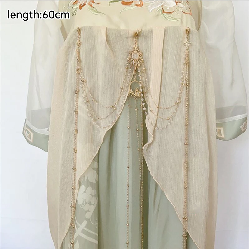 Klassische Vintage Hanfu Dekor Taille Ketten Abnehmbare Lange Fransen Taille Kette Tang-dynastie Chinesische Retro Hanfu Zubehör – Detail 9