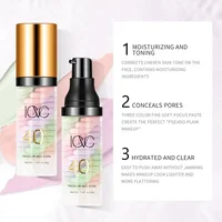 Moisturizing Face Makeup Primer Tri-color Isolation Cream Concealer Facial Base Brighten Correcting Skin Tone Natural Cosmetics 2